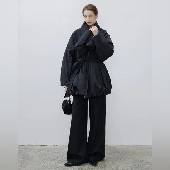 NWOT Tageechita Tie Waist Down Jacket Scarf Set - Picture 10 of 12